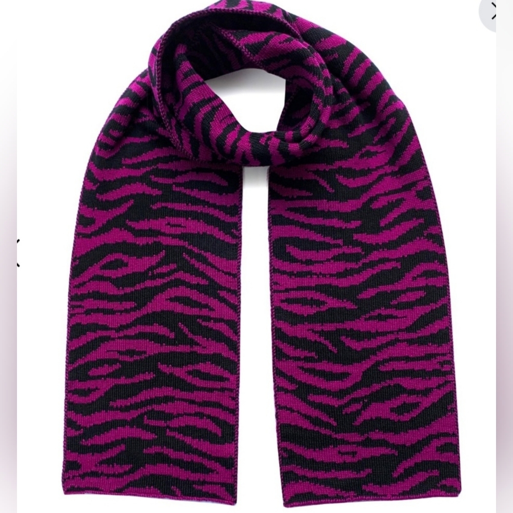 Tiger Wool & Cashmere Scarf Purple